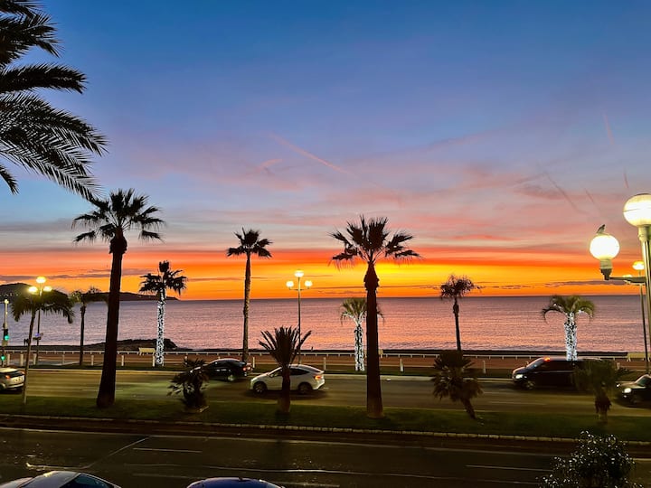 Coucher de soleil Promenade des Anglais